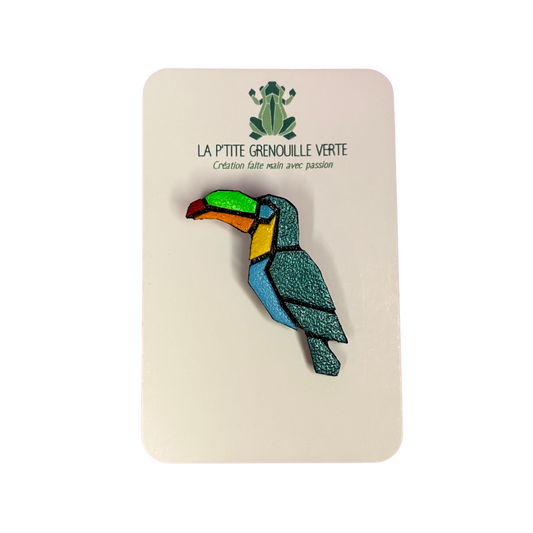 Broche toucan La p’tite grenouille verte