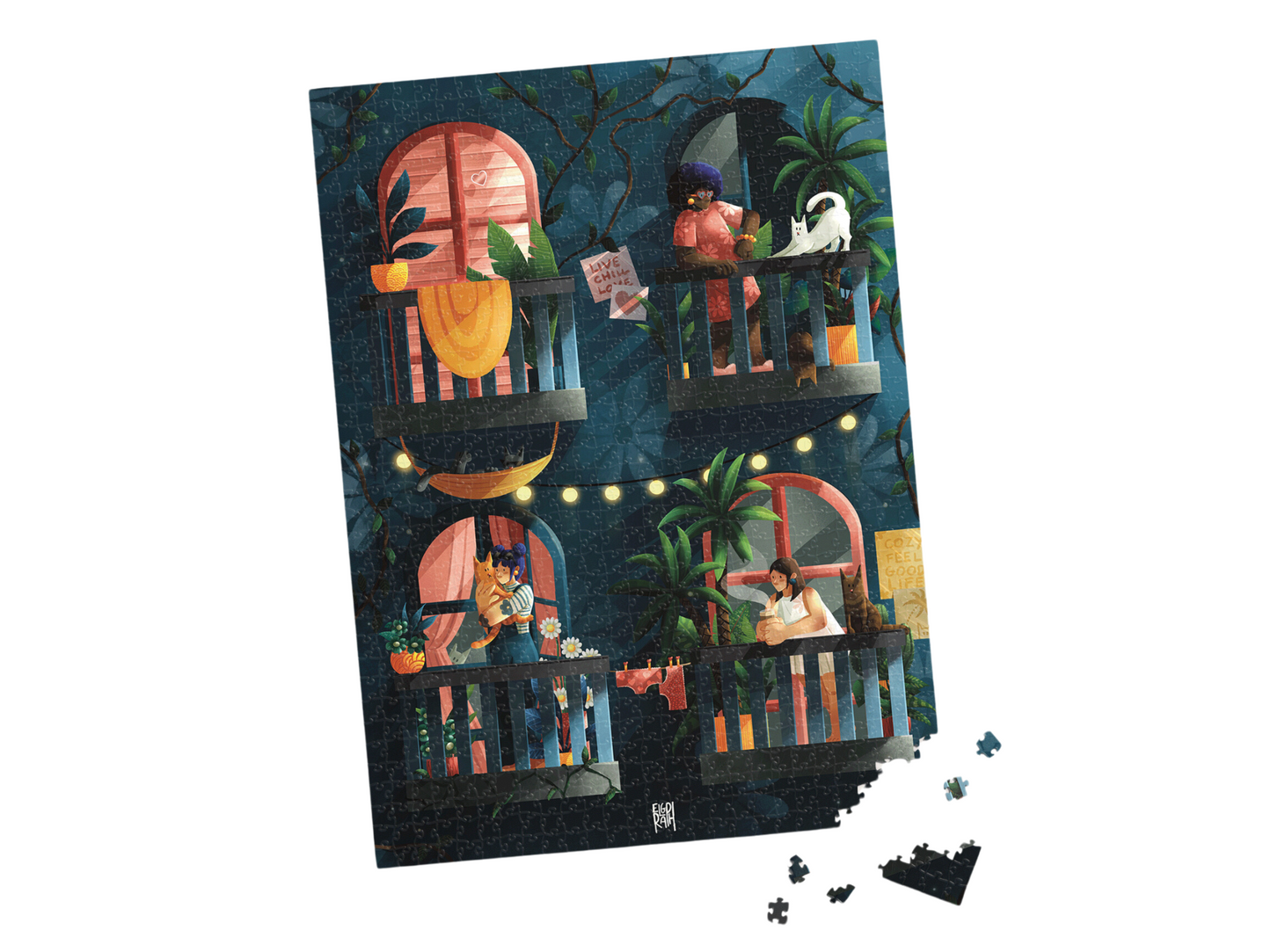 Puzzle 1000’ l’immeuble Yuna illustrations