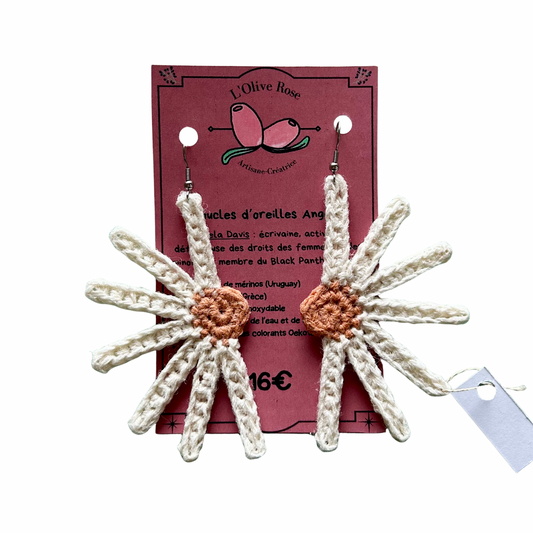 Boucles d’oreilles Angela L’olive rose