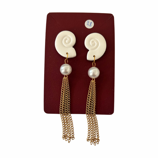 Boucles d’oreilles coquillage escargot Mamie Grabuge