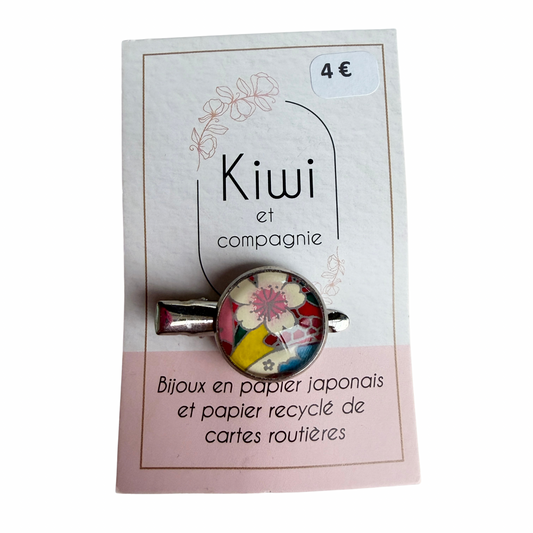 Barrette en papier japonais Kiwi & compagnie