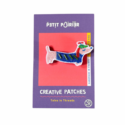 Broche teckel Petit poirier